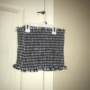 Gingham tube top
